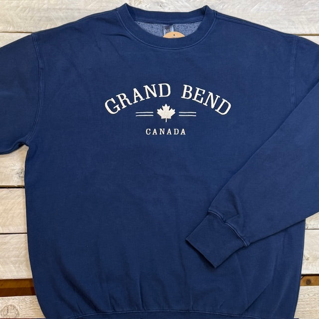 Grand Bend Souvenir Maple Leaf Icon Crew Neck Fleece