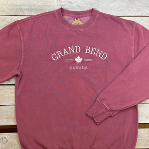 Grand Bend Souvenir Maple Leaf Icon Crew Neck Fleece