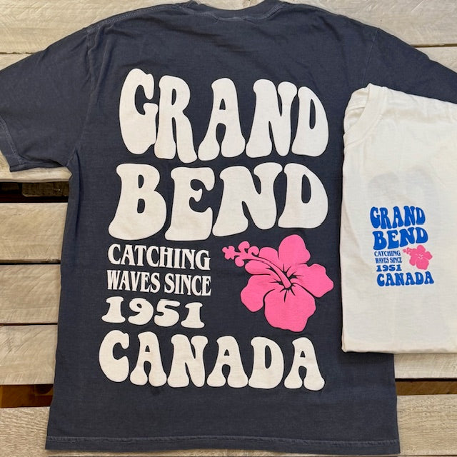 Grand Bend Souvenir Hibiscus Puff Short Sleeve Tee