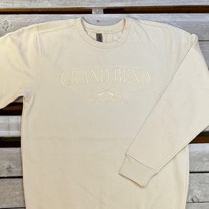 Grand Bend Souvenir Crossed Oars Embroidery Crew Neck Fleece