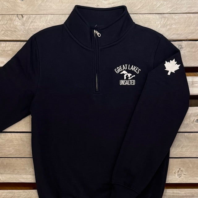 Great Lakes Map & Maple Leaf 1/4 Zip