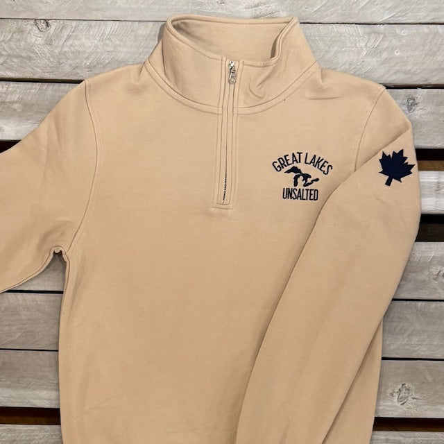 Great Lakes Map & Maple Leaf 1/4 Zip