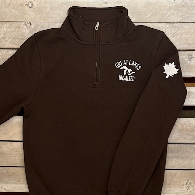 Great Lakes Map & Maple Leaf 1/4 Zip