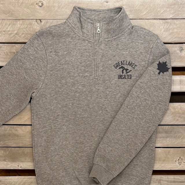 Great Lakes Map & Maple Leaf 1/4 Zip