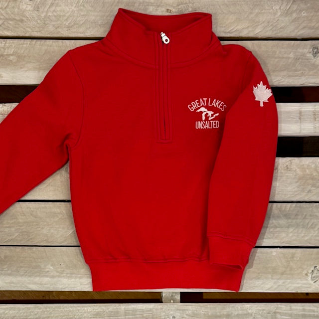 Great Lakes Youth Map & Maple Leaf 1/4 Zip