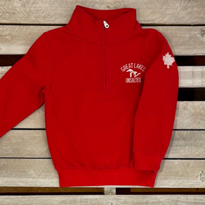 Great Lakes Youth Map & Maple Leaf 1/4 Zip