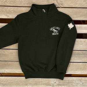 Great Lakes Youth Map & Maple Leaf 1/4 Zip
