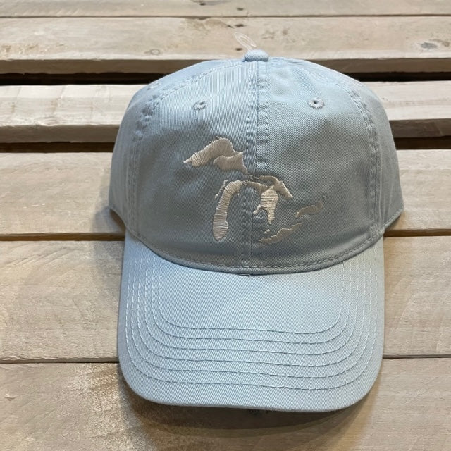 Great Lakes Map Embroidery Twill Ball Cap